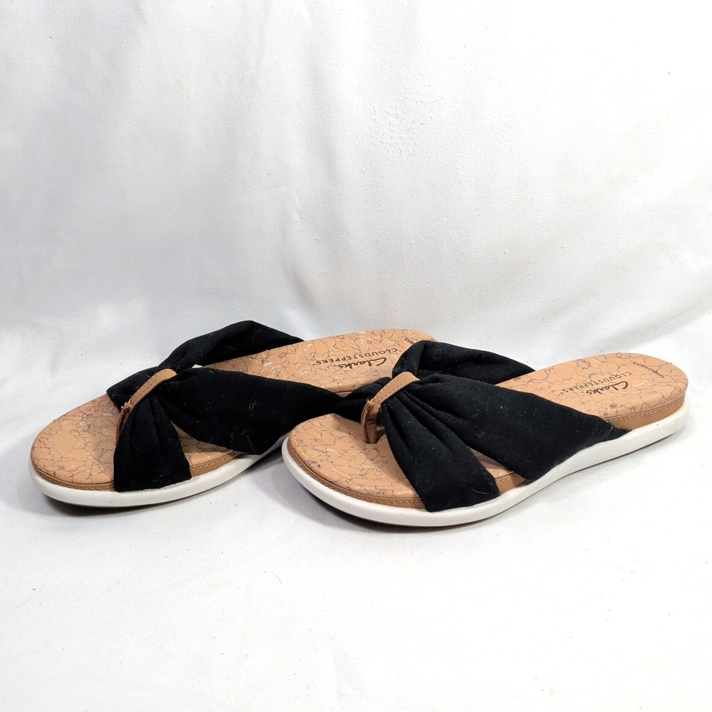 Clarks Black Sandals; Cloudsteppers Arla Kaylie Flip Flops